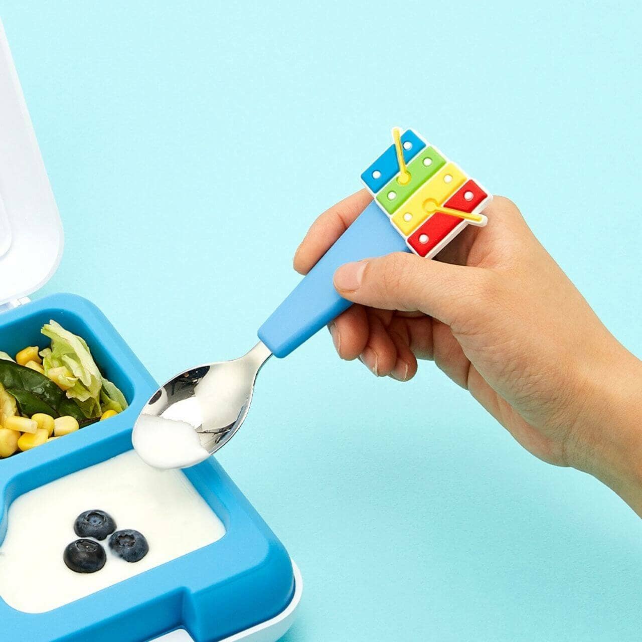 FlexWarez Toddler and Kids Stainless Spoon & Fork Set