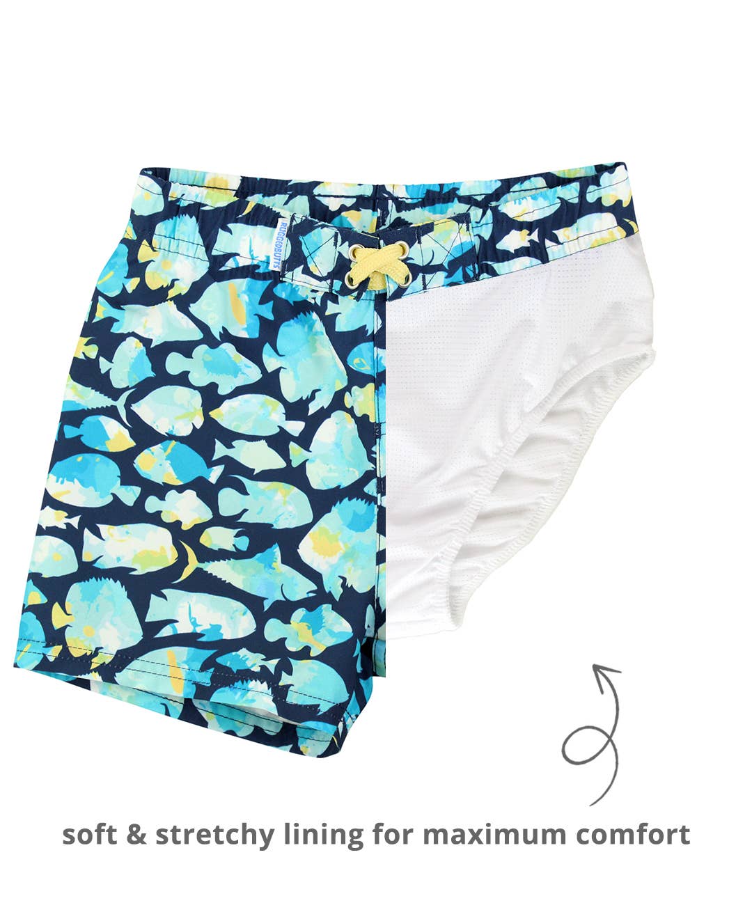 Boys Fish Friends Swim Trunks