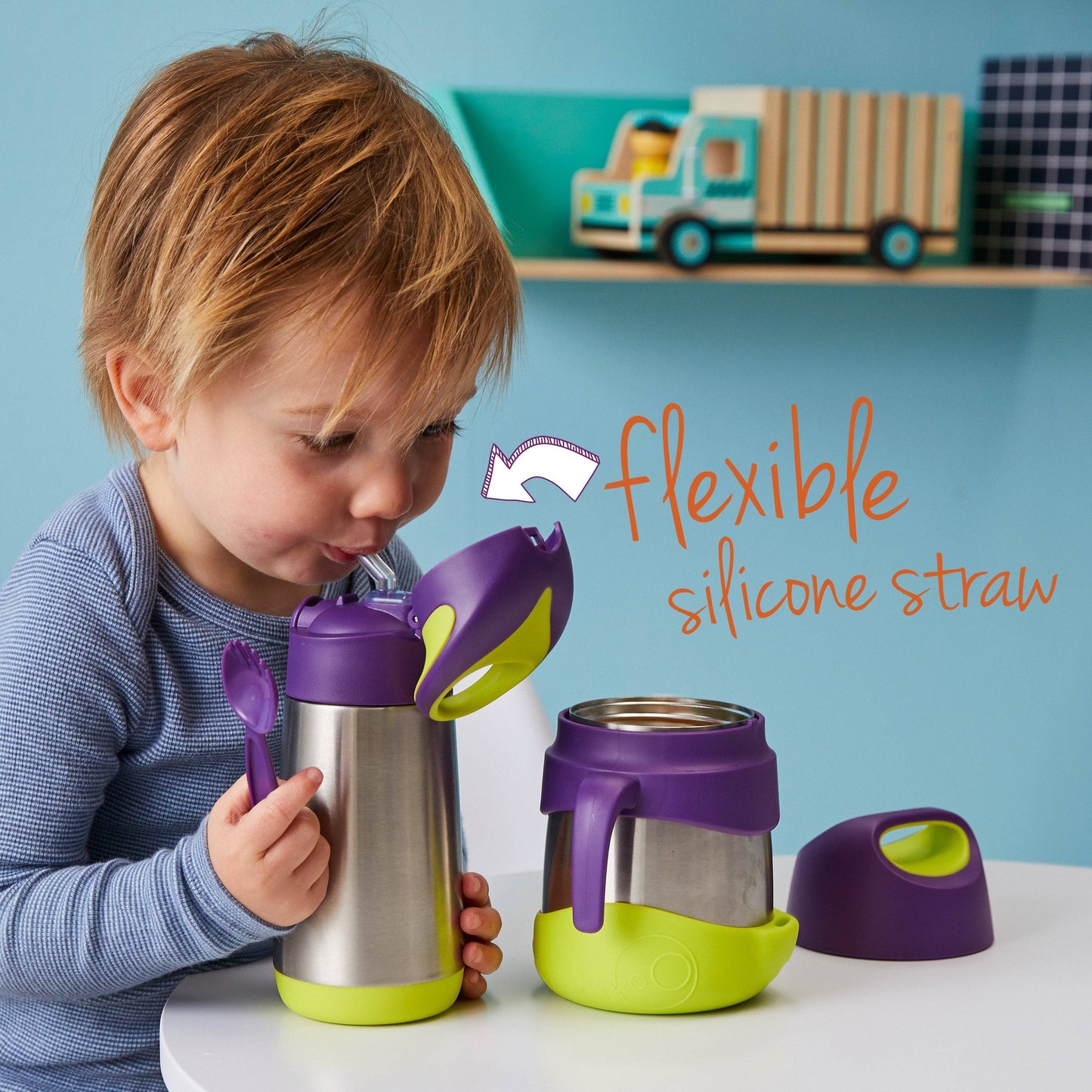 Insulated drink bottle - strawberry shake