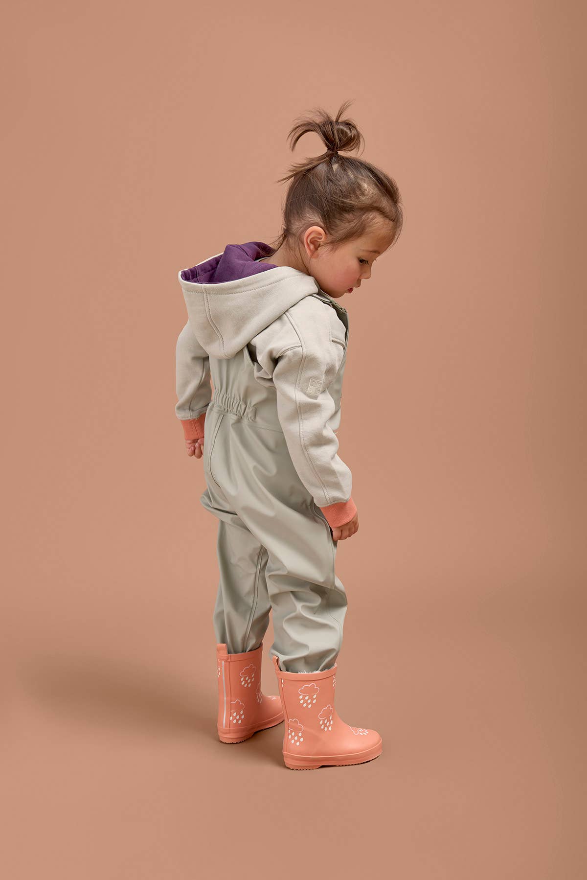 Geothermal Grey Kids Waterproof Rain Dungarees