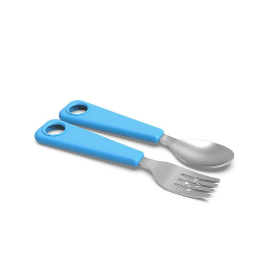 FlexWarez Toddler and Kids Stainless Spoon & Fork Set