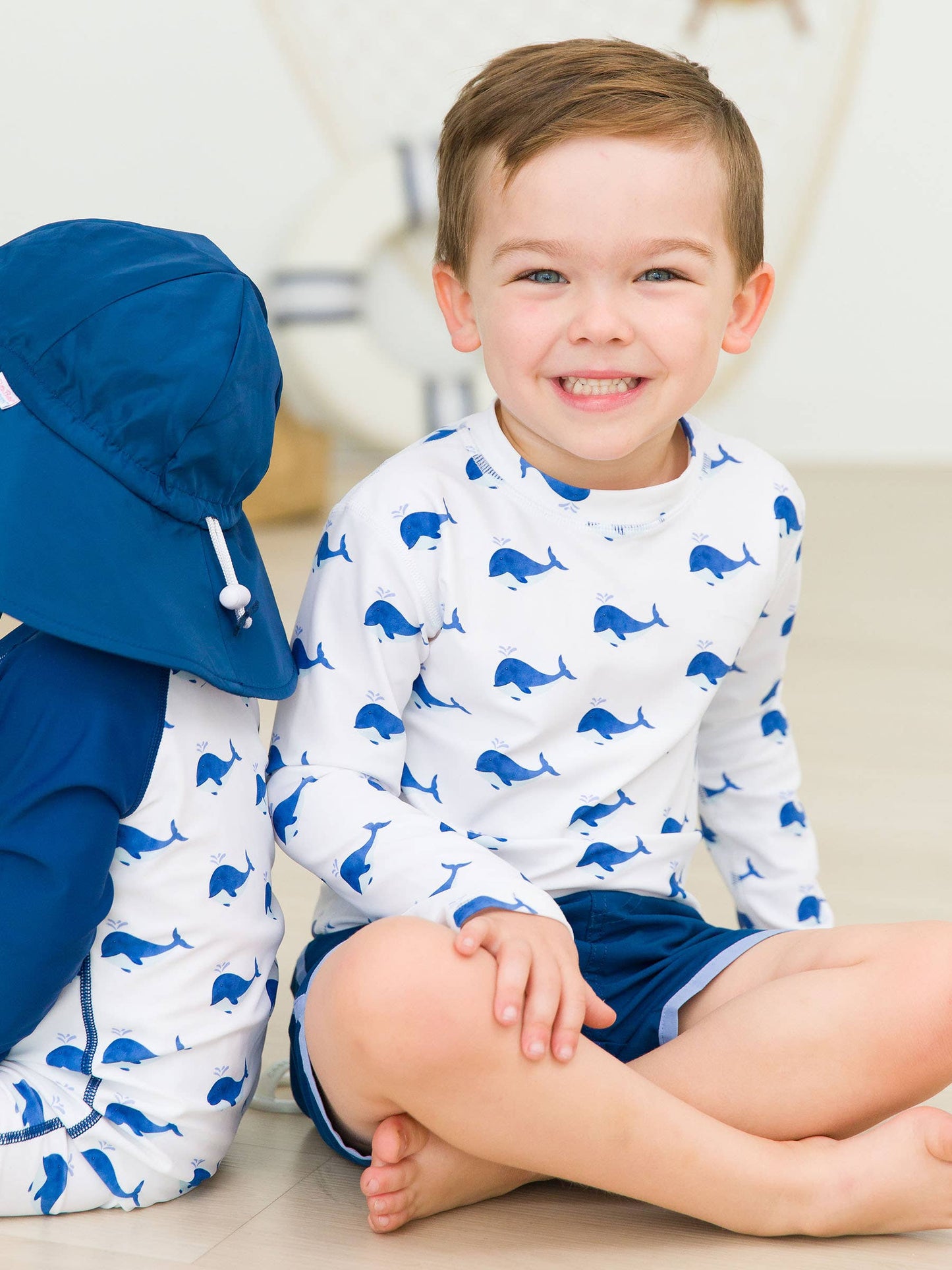 Boys Whale Friends Long Sleeve Rash Guard