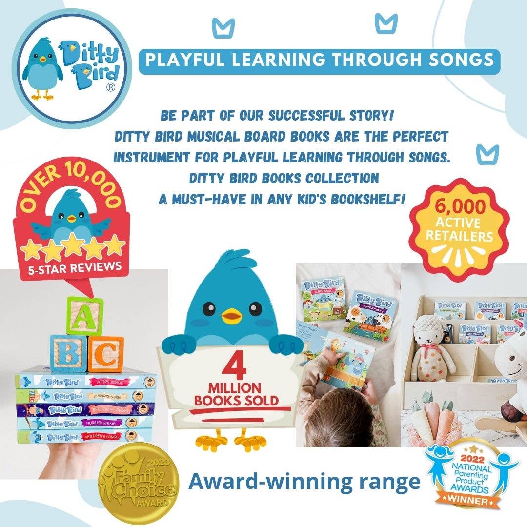 Ditty Bird First Sensory Book Montessori Method Cute Animals
