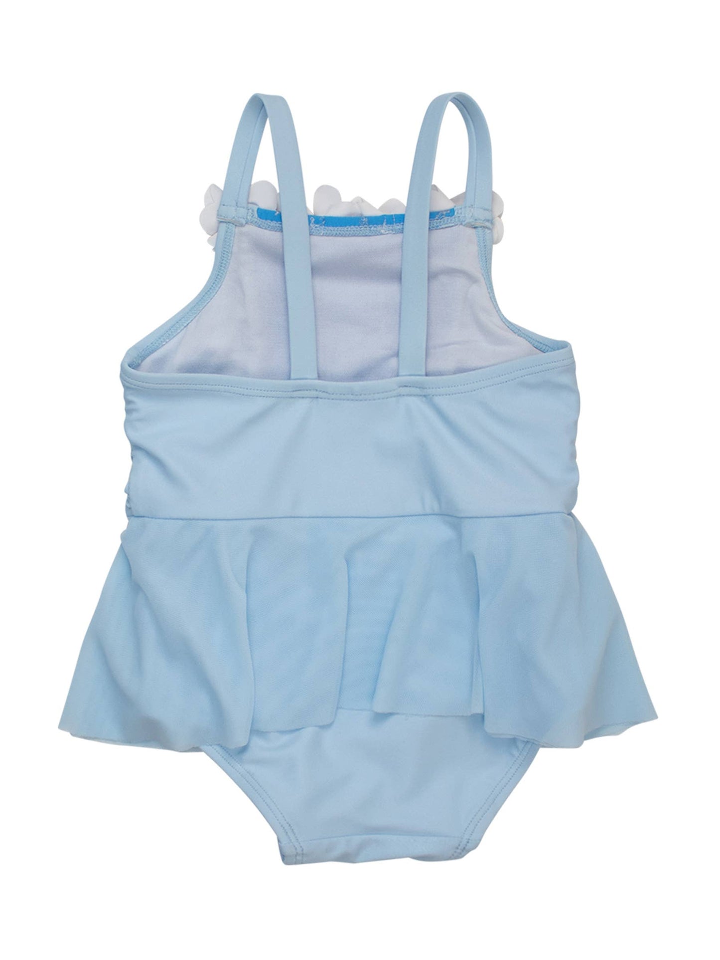 Girls Crystal Blue Princess Dress-Up One Piece Swimsuit