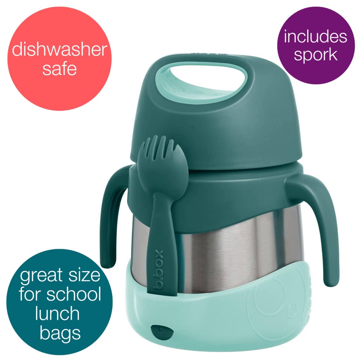 Insulated food jar - emerald forest