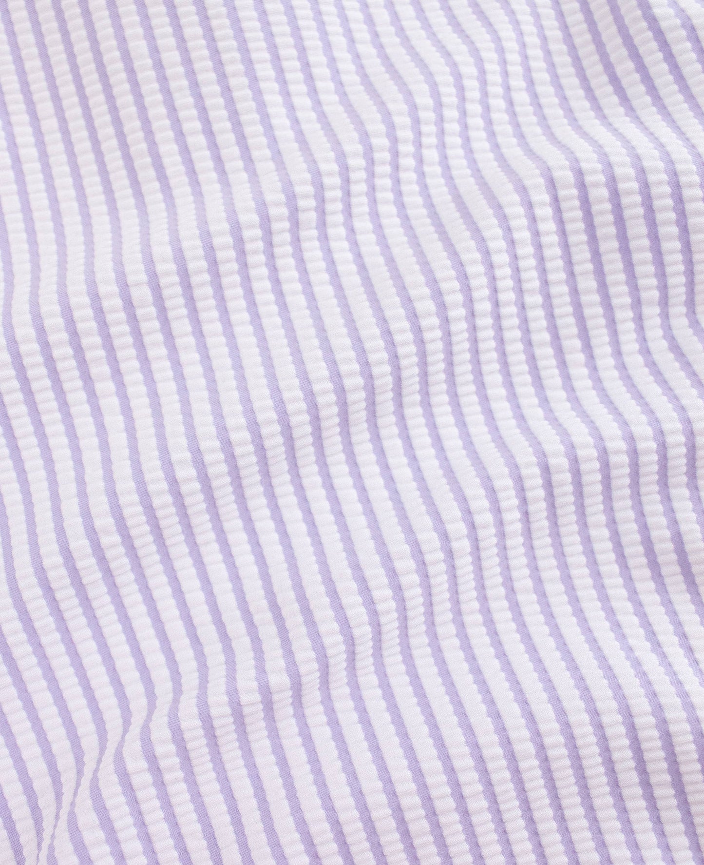 Baby Girls Lavender Seersucker Long Sleeve One Piece Rash Guard Swimsuit with Signature Rear Ruffles