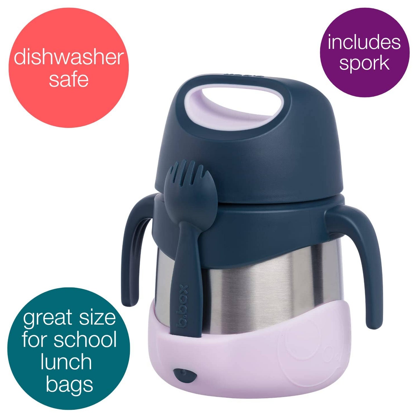 Insulated food jar - indigo rose