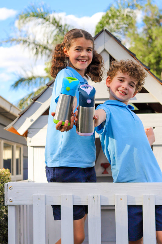 Insulated drink bottle - indigo rose