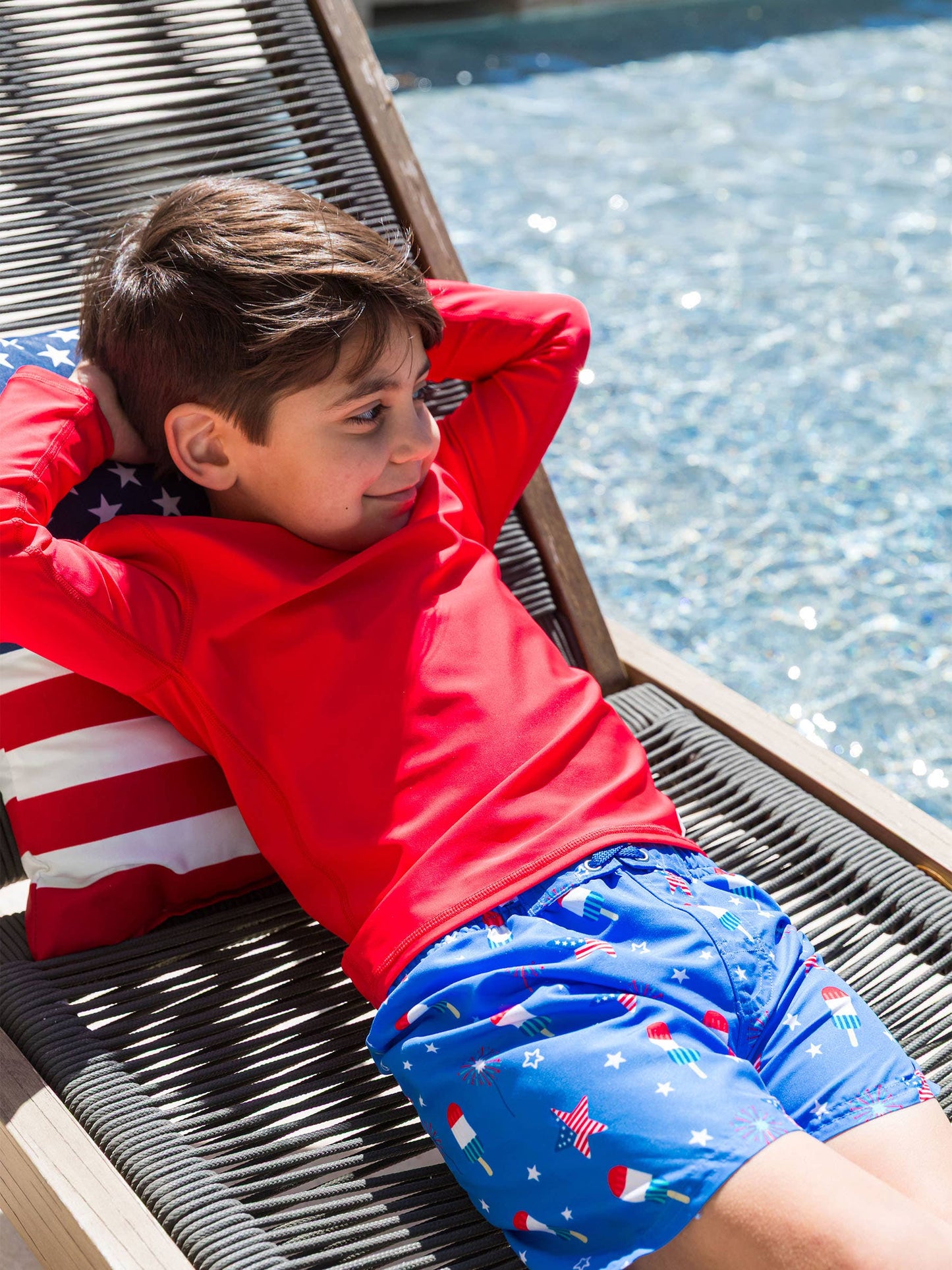Boys Freedom Fireworks Swim Trunks