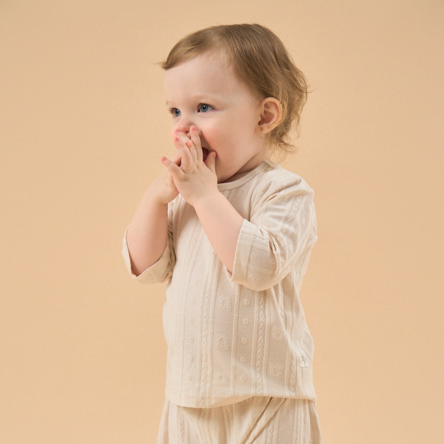 Little Plant Super Soft TENCEL™ Modal Pull Over - Light Brown Bear