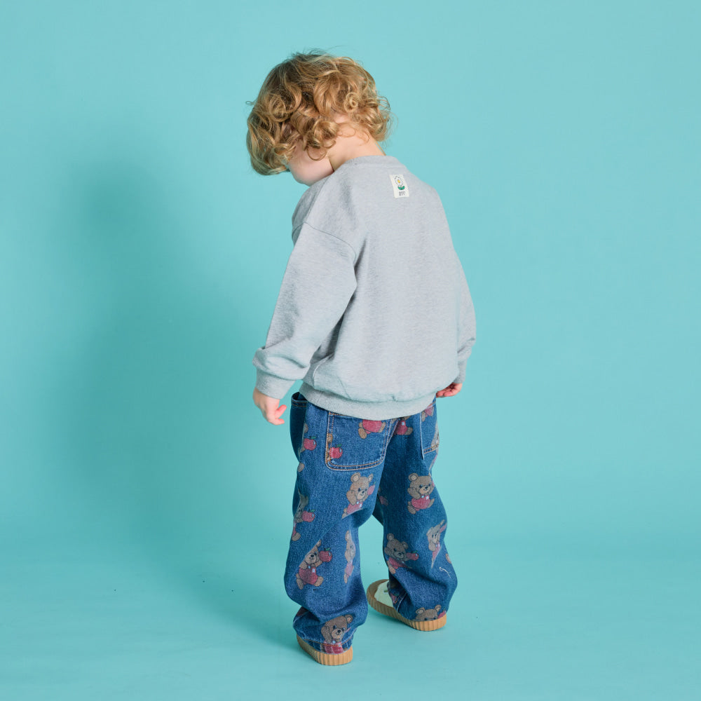 Rototobebe Bear Pattern Denim Pants