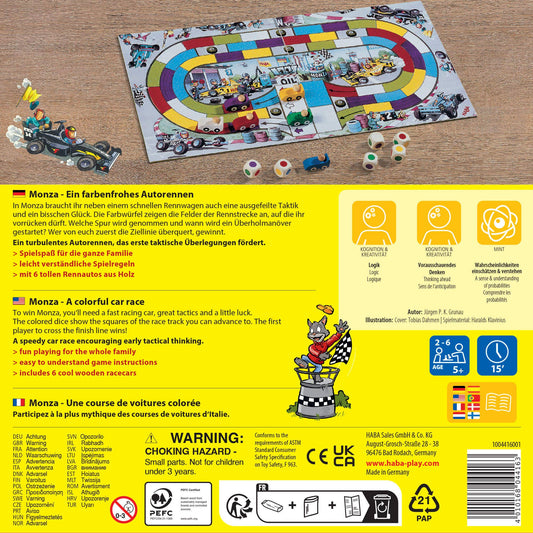 Monza Racing Board Game – Strategy & Speed for Kids