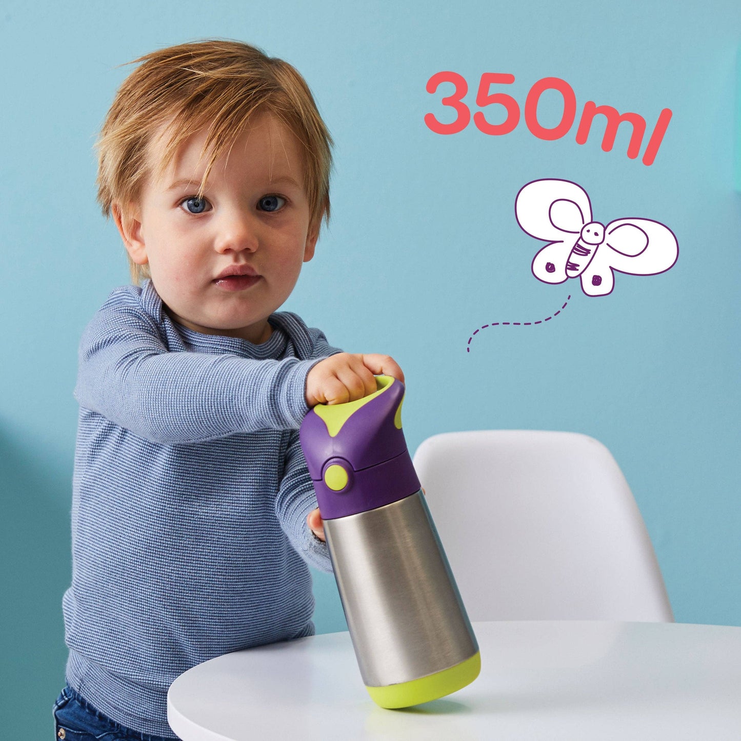 Insulated drink bottle - strawberry shake