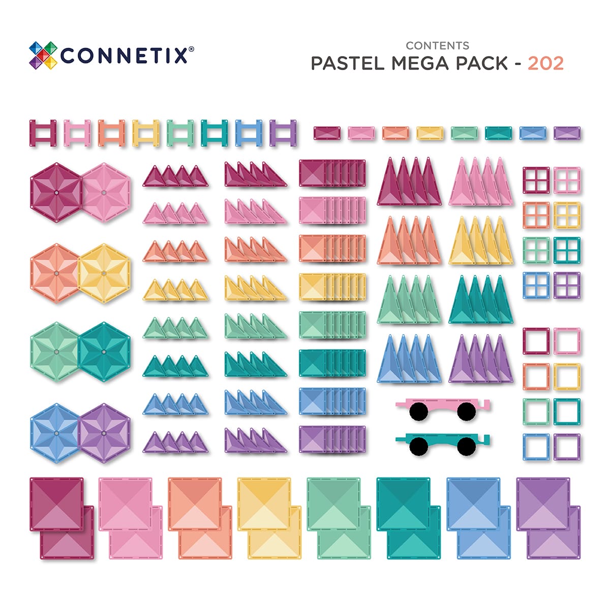Connetix Pastel Mega Pack 202 pc