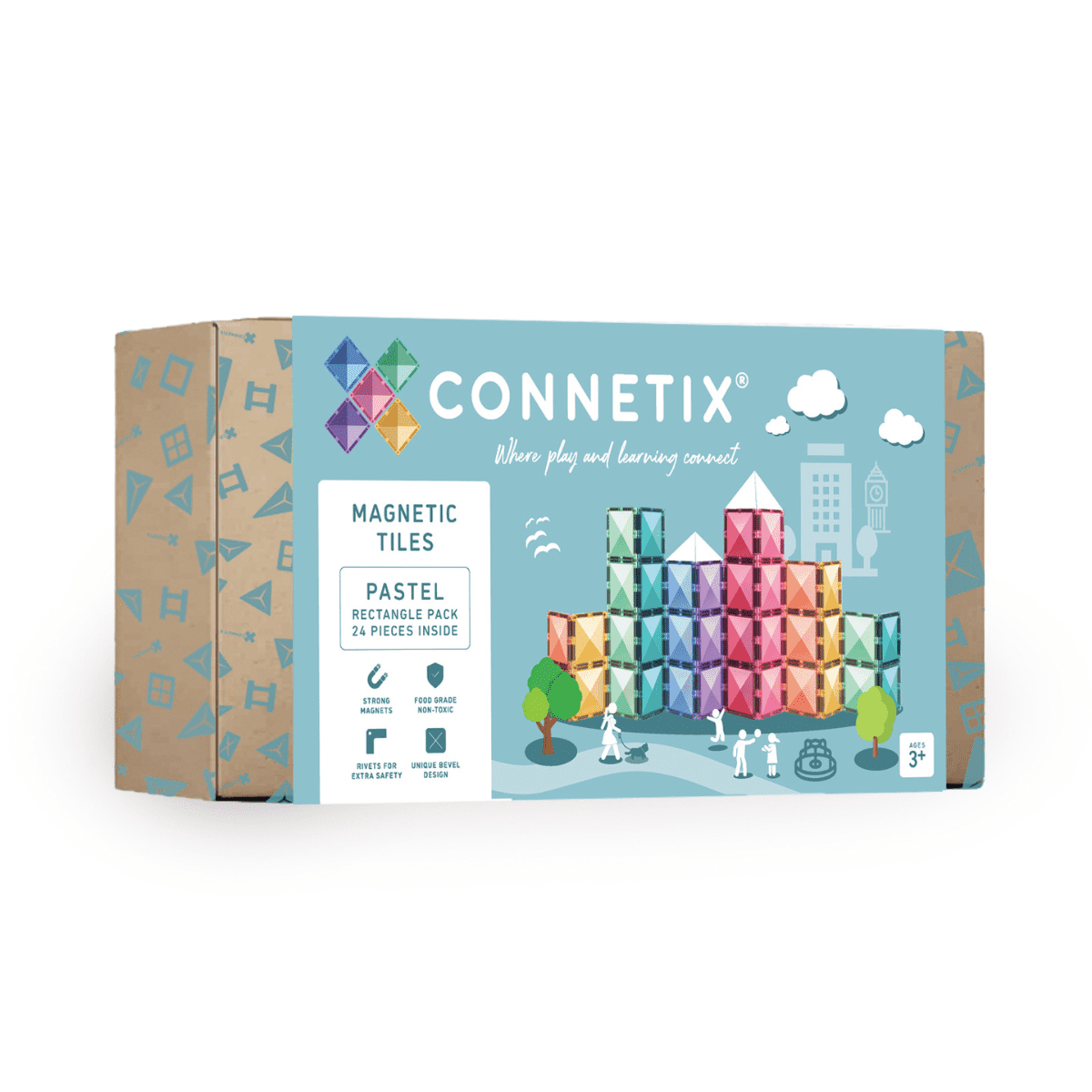 Connetix Pastel Rectangle Pack 24 pc