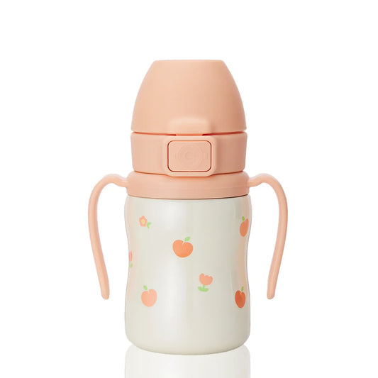 Grosmimi Stainless Steel Straw Cup with Flip Top - 6oz (200m