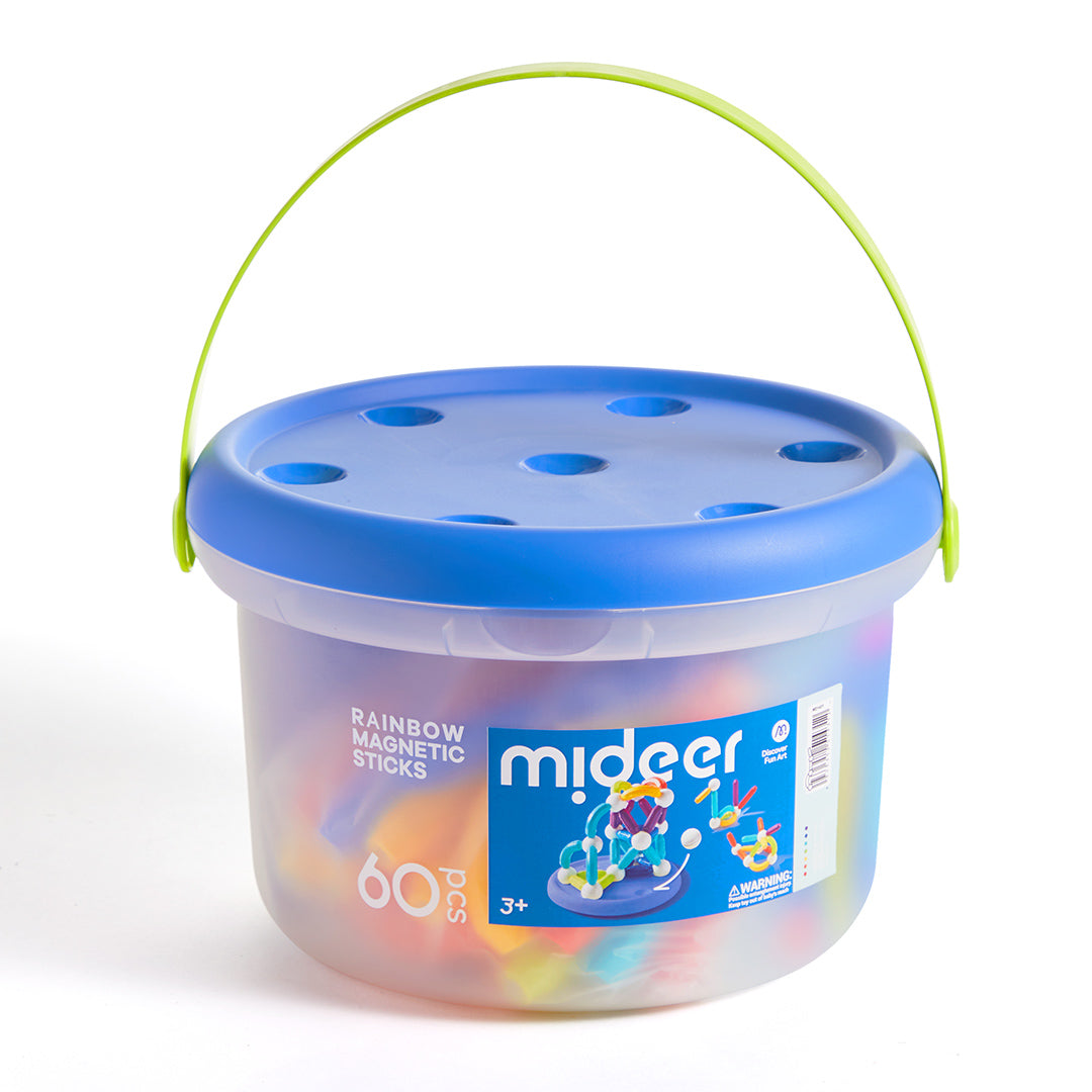 Mideer Rainbow Magnetic Building Stick 60P