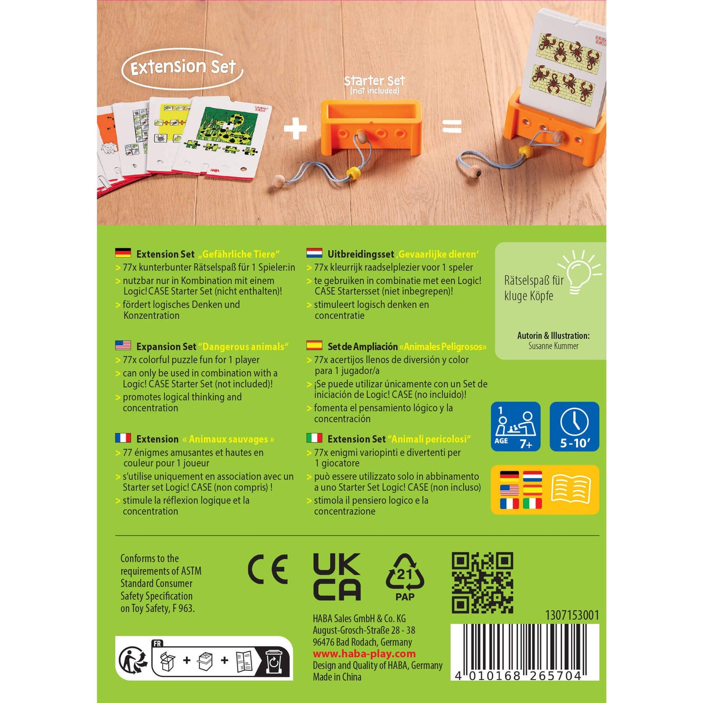 Logic! Expansion Set 7+ –  Dangerous Animals Puzzle Game