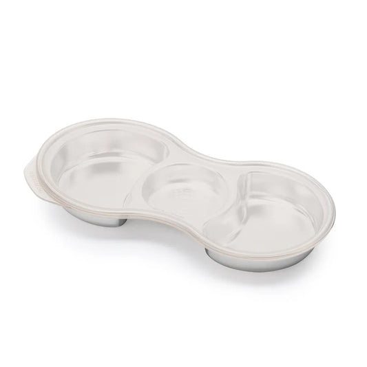Grosmimi Stainless Steel Food Tray with 3 Compartment
