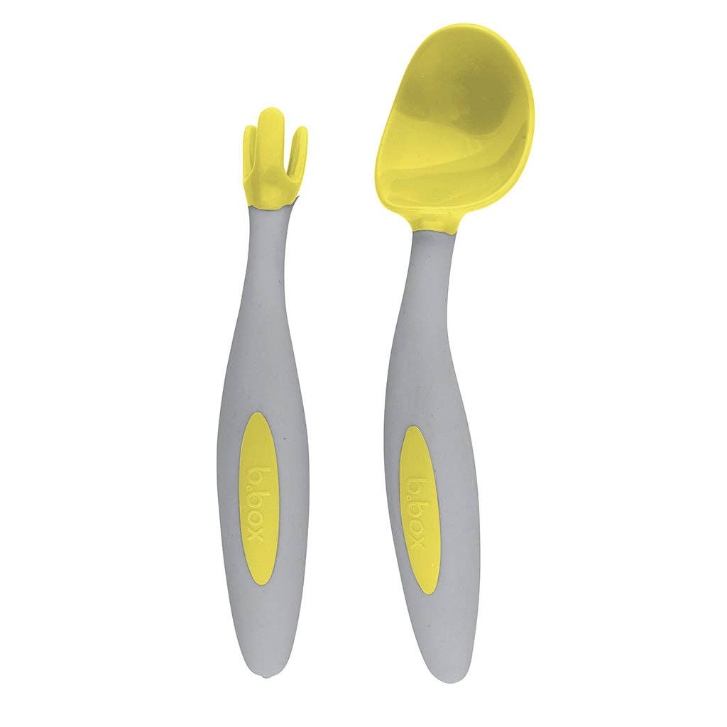 Toddler cutlery set - lemon sherbet