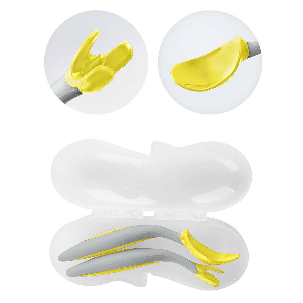 Toddler cutlery set - lemon sherbet