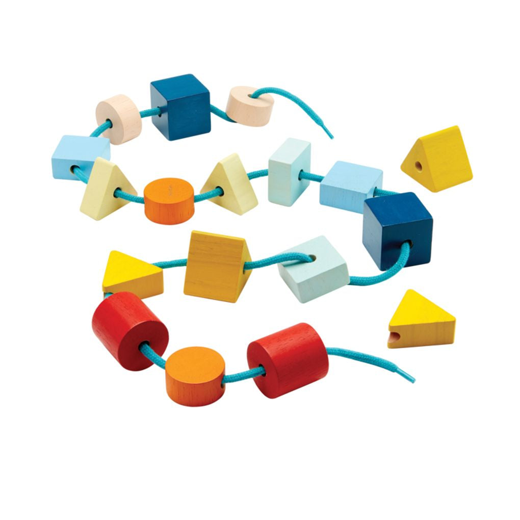 PlanToys Geo Lacing Beads