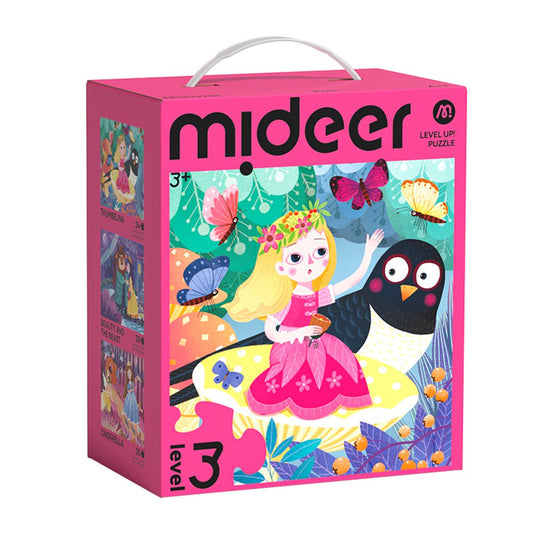 Mideer Level Up! Puzzles with Storage Bag - Level 3: Princess Adventure 24P-35P