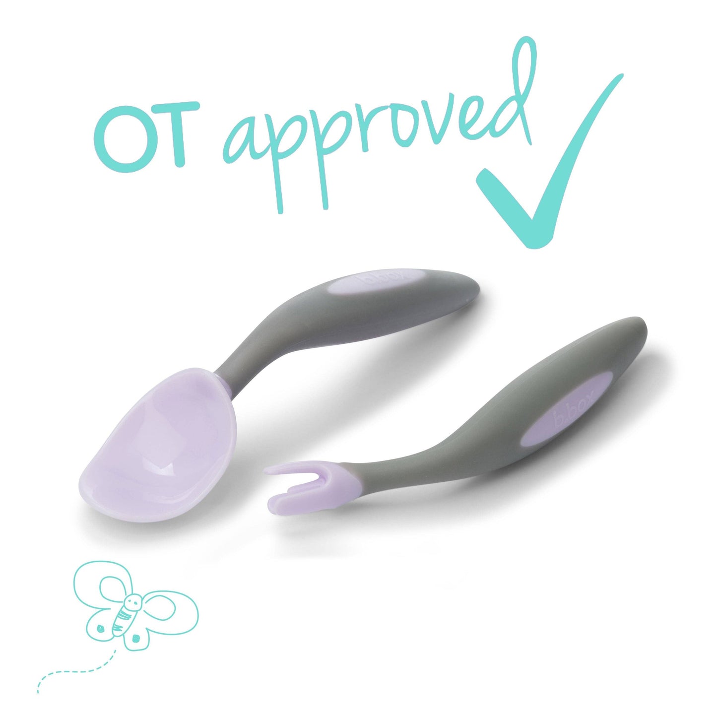 Toddler cutlery set - boysenberry