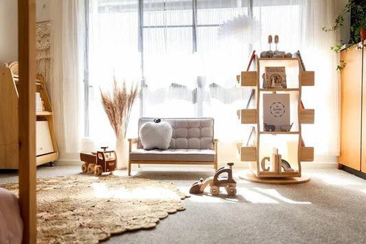 Mesasilla Solid Wood Rotating Bookshelf for Kids