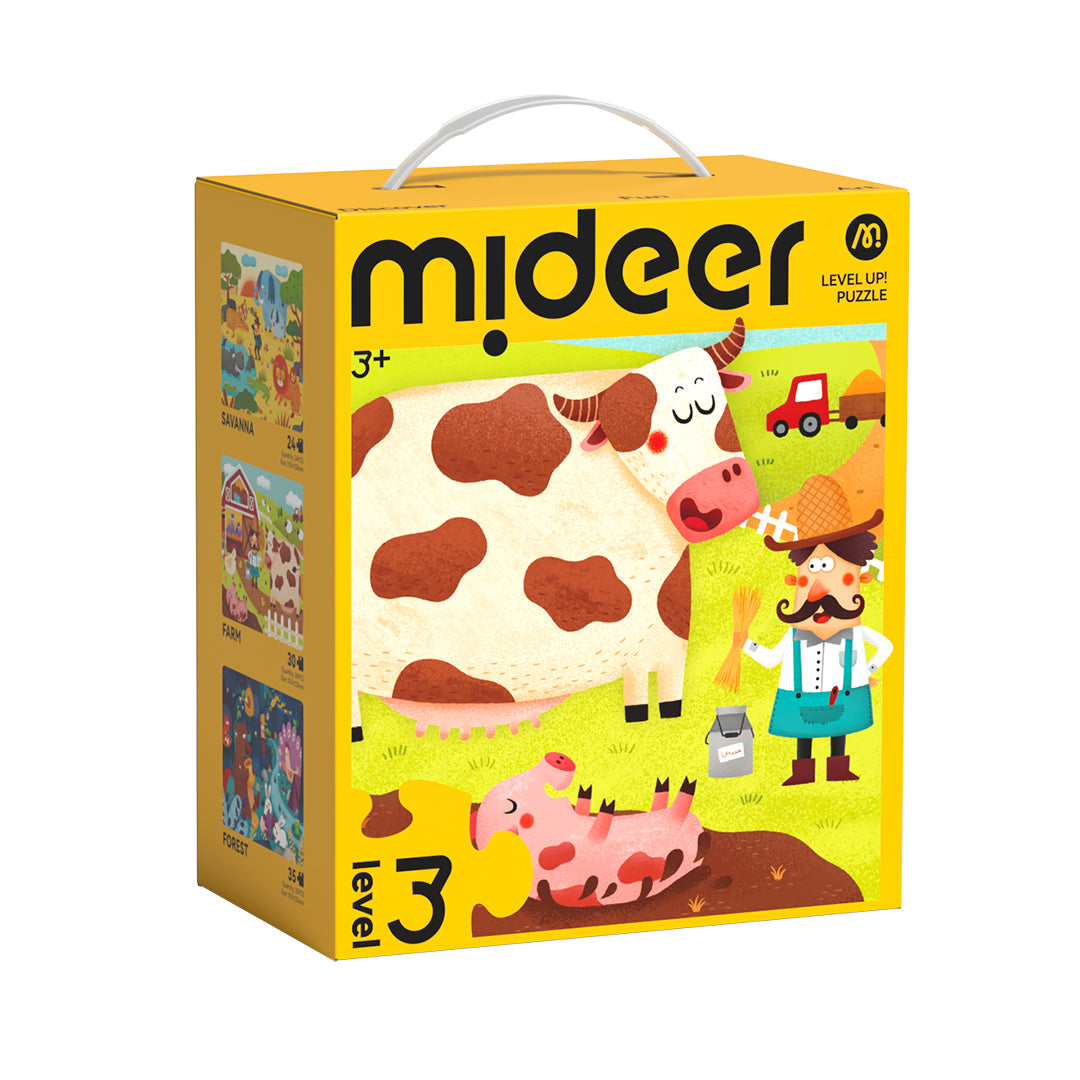Mideer Level Up! Puzzles with Storage Bag - Level 3: Natural Scenery 24P-35P