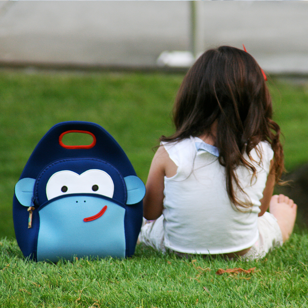 Lunch Bag - Blue Monkey