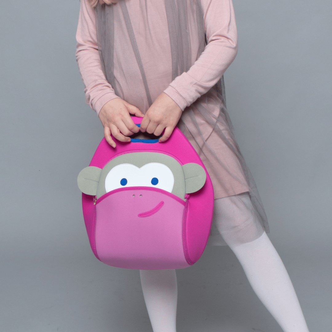 Lunch Bag - Pink Monkey