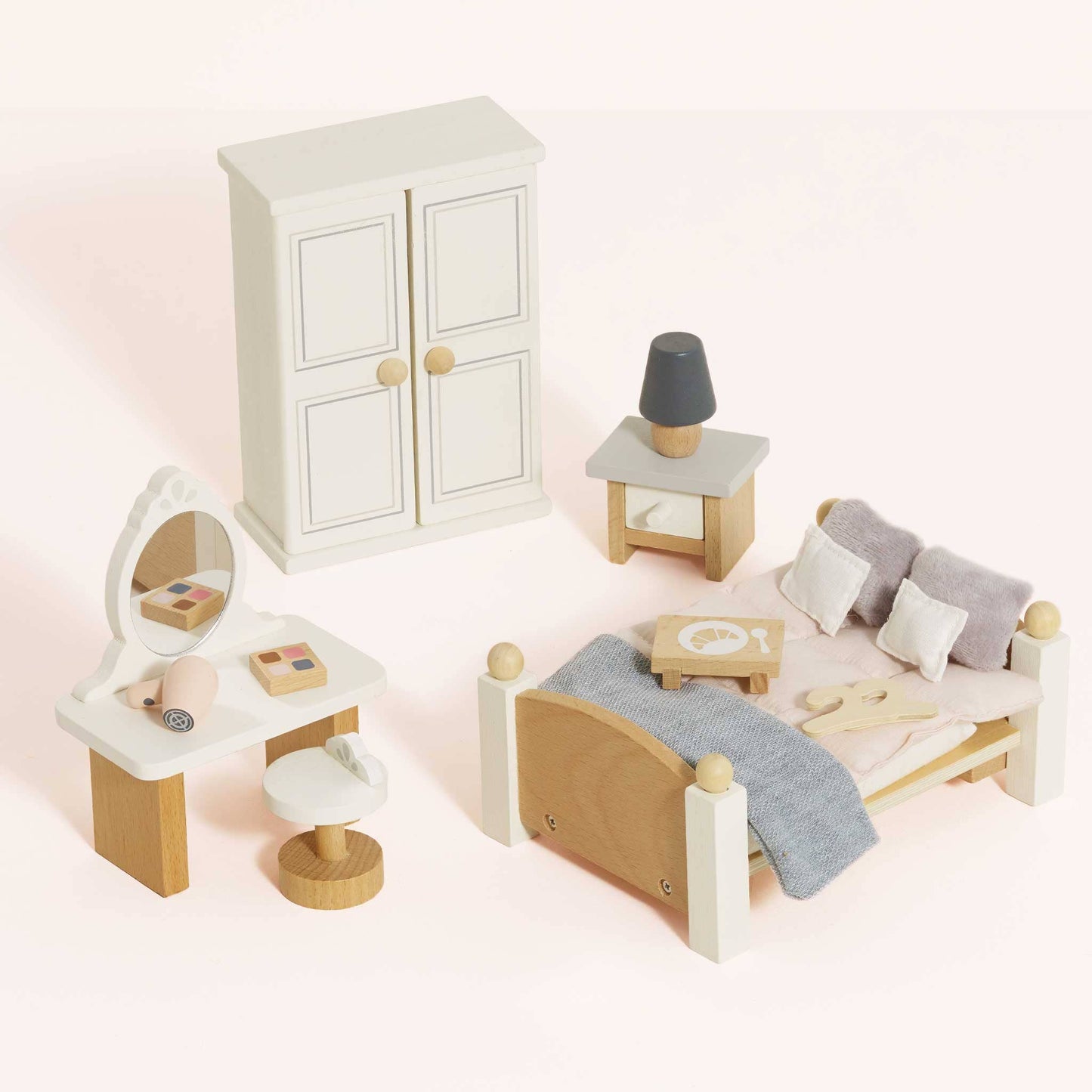 Wooden Dolls House Bedroom