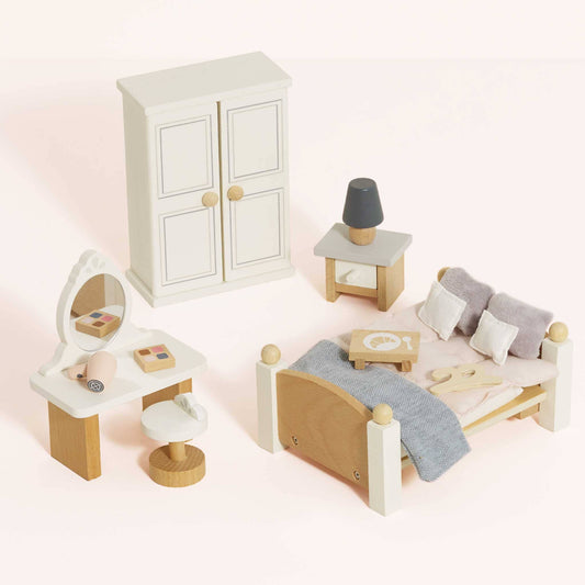 Wooden Dolls House Bedroom
