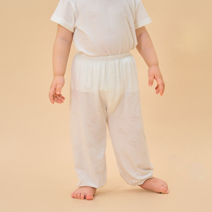 Little Plant Silky Soft TENCEL™ Modal Long Pant - White Panda