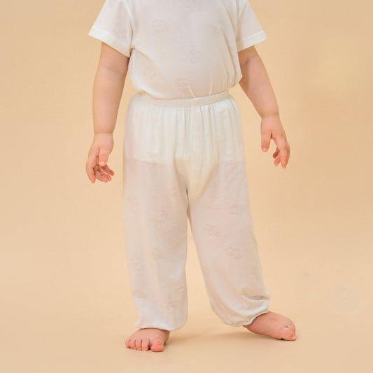 Little Plant Silky Soft TENCEL™ Modal Long Pant - White Panda