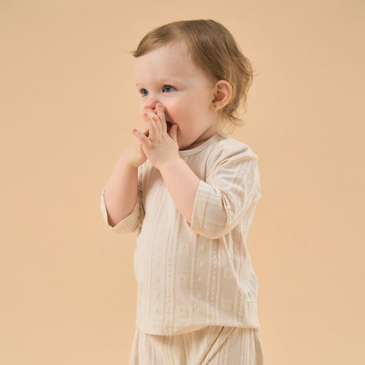 Little Plant Super Soft TENCEL™ Modal Pull Over - Light Brown Bear