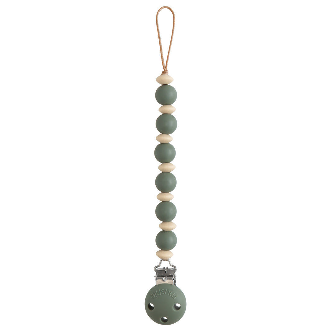 Mushie Silicone Pacifier Clip | Luna