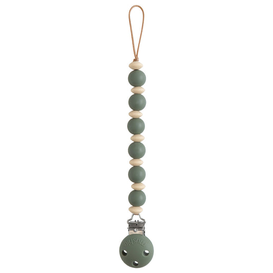 Mushie Silicone Pacifier Clip | Luna