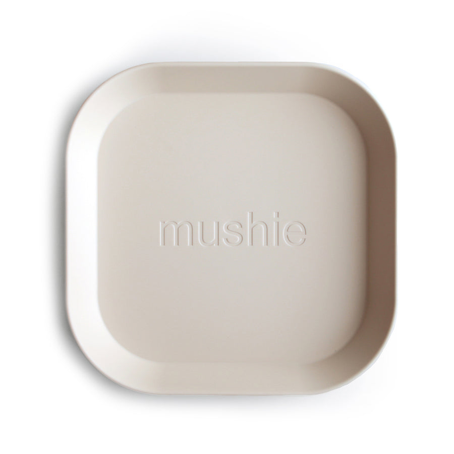 Mushie Square Dinnerware Plates, Set of 2