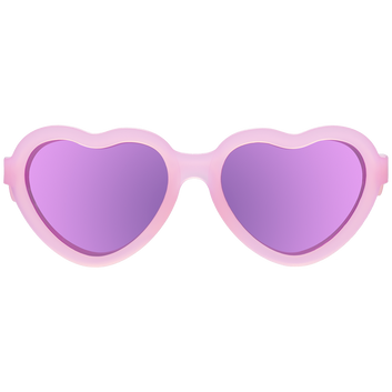 Babiators Polarized Heart: Frosted Pink | Purple Mirrored Lens