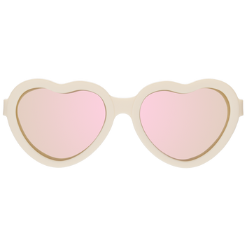 Babiators Polarized Hearts: Sweet Cream | Rose Gold Mirrored Lenses