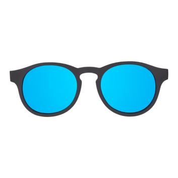 Babiators Polarized Keyhole: Jet Black | Cobalt Blue Mirrored Lenses