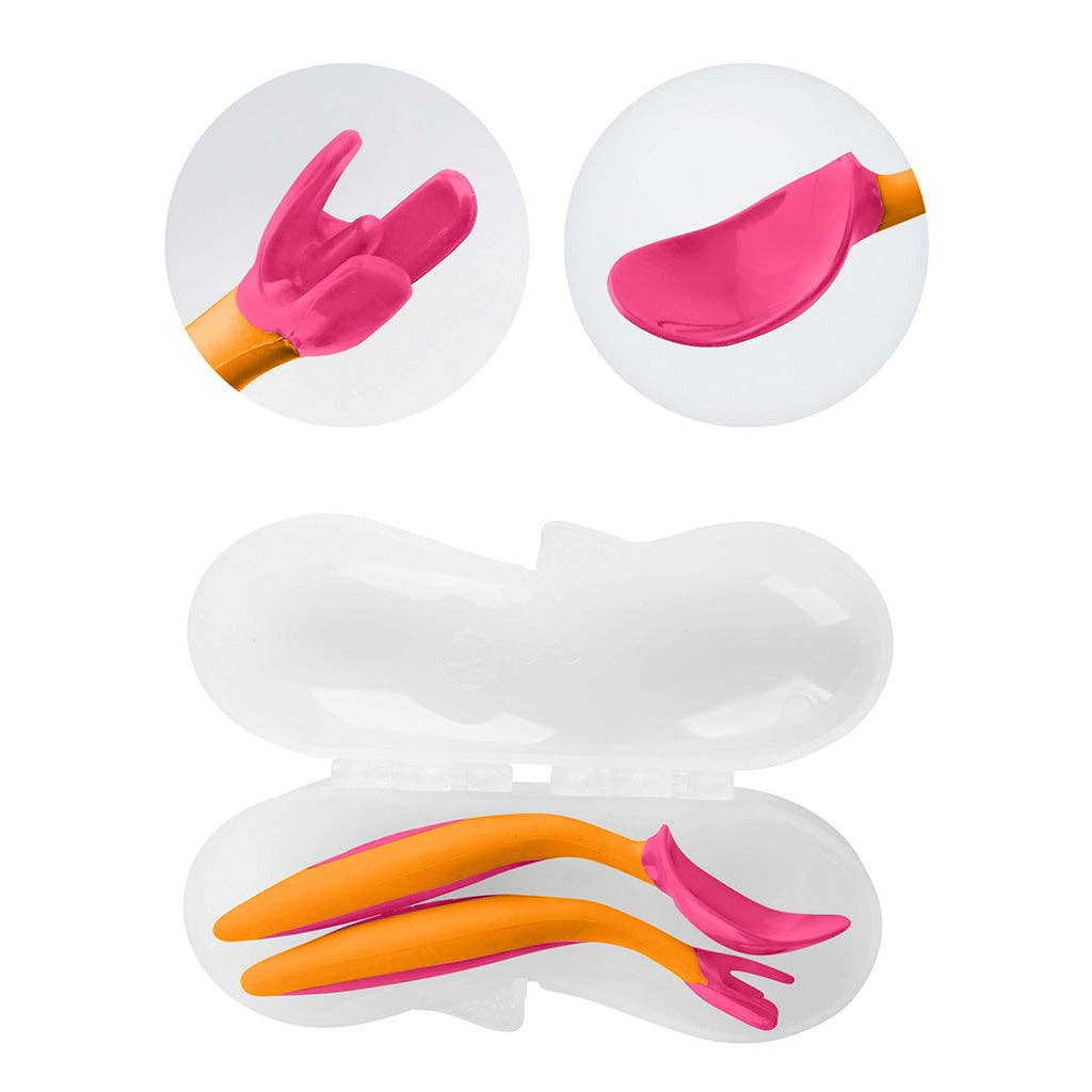 Toddler cutlery set - strawberry shake