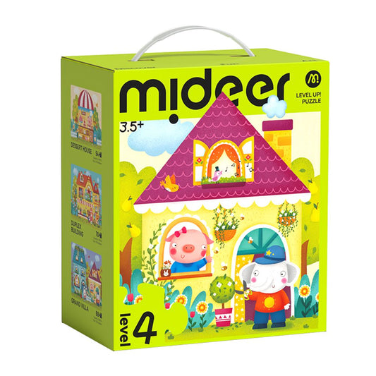 Mideer Level Up! Puzzles with Storage Bag - Level 4: Fairy Town 48P-72P