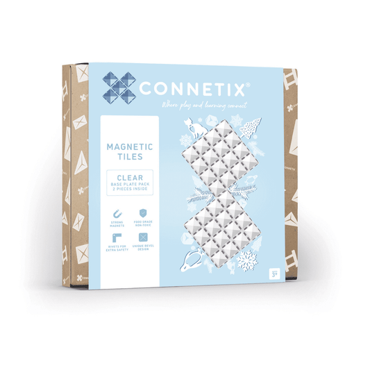 Connetix Clear Base Plate Pack 2 pc